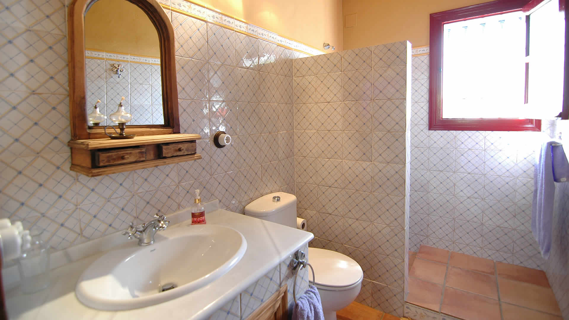 Salle de bain avec douche